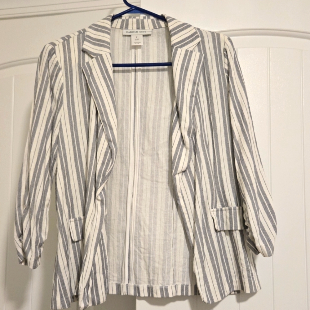 Carol Wren Blazer size Medium pinstripes lightweight